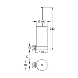 Grohe Selection Tuvalet Fırçası Seti - 41076000 - 2