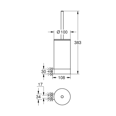 Grohe Selection Tuvalet Fırçası Seti - 41076A00 - 2