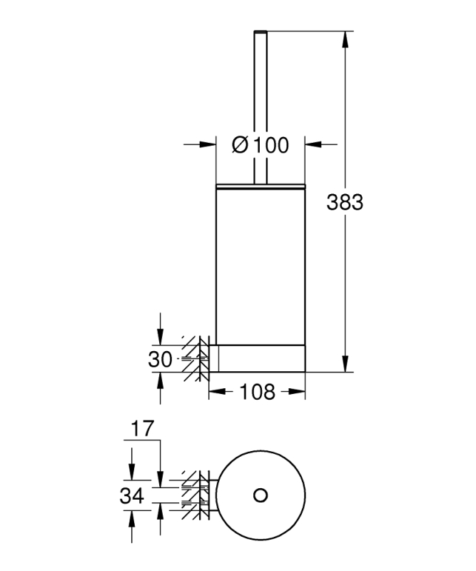 Grohe Selection Tuvalet Fırçası Seti - 41076Al0 - 4