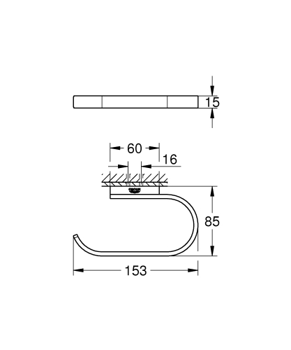 Grohe Selection Tuvalet Kağıtlığı - 41068Gl0 - 4