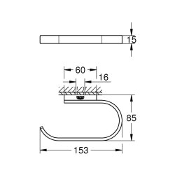 Grohe Selection Tuvalet Kağıtlığı Mat Siyah - 3