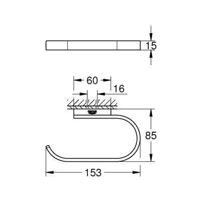 Grohe Selection Tuvalet Kağıtlığı Mat Siyah - 3