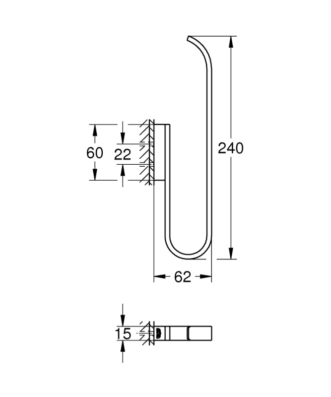 Grohe Selection Yedek Tuvalet Kağıdı Tutacağı (Çift Rulo İçin) - 41067Gl0 - 4