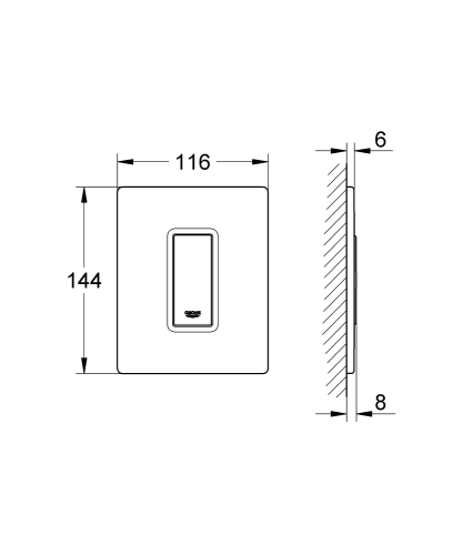Grohe Skate Cosmopolitan Kumanda Paneli - 38846Ls0 - 3
