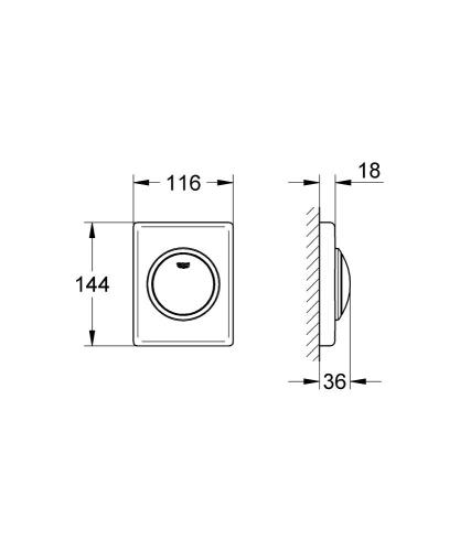 Grohe Skate Kumanda Paneli - 38595000 - 3