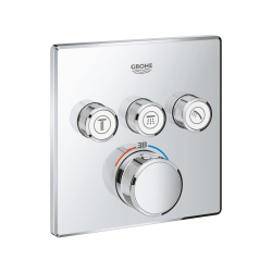 Grohe Smart Control Termostatik Ankastre Banyo Bataryası Seti Krom - 6