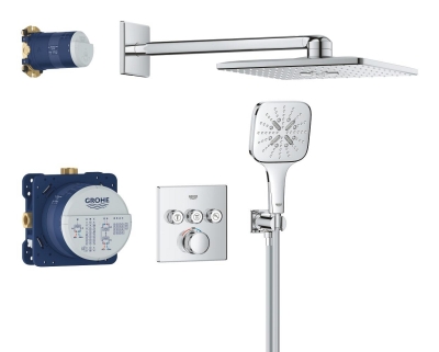 Grohe Smart Control Termostatik Ankastre Banyo Bataryası Seti Krom - 1
