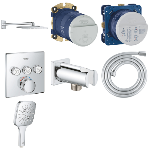 Grohe Smart Control Termostatik Ankastre Banyo Bataryası Seti Krom - GROHE