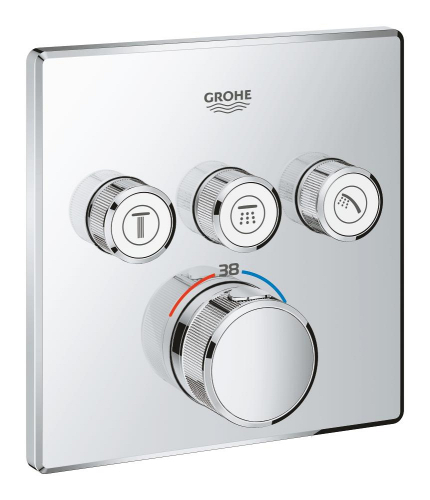 Grohe Smart Control Termostatik Ankastre Banyo Bataryası Seti Krom - 4