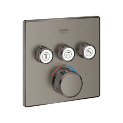 Grohe Smart Control Termostatik Ankastre Banyo Bataryası Seti İ Fırçalanmış Antracit - 5