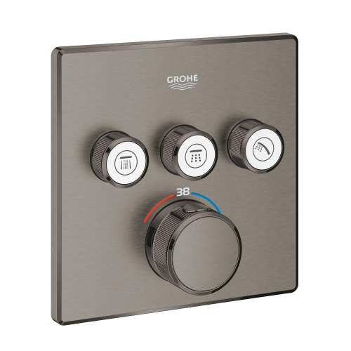 Grohe Smart Control Termostatik Ankastre Banyo Bataryası Seti İ Fırçalanmış Antracit - 5