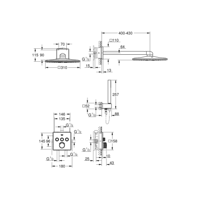 Grohe Smartcontrol Duş Seti - 34712000 - 2