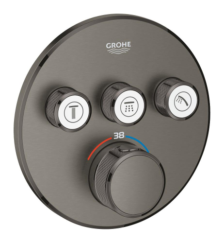 GROHE SMARTCONTROL THM TRIMSET ROUND 3SC HARD GR Seti Fırçalı Grafit - 2