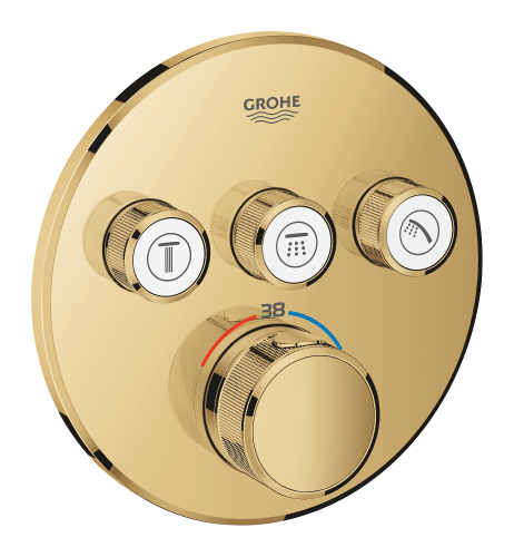 Grohe SmartControl THM trimset round 3SC Seti Parlak Altın - 2