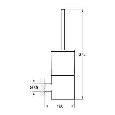Grohe Spa Atrio Tuvalet fırçası seti (40892000) - 2