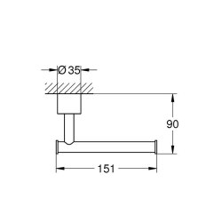 Grohe Spa Atrio Tuvalet Kağıdı Tutucusu (40891AL0) - 2