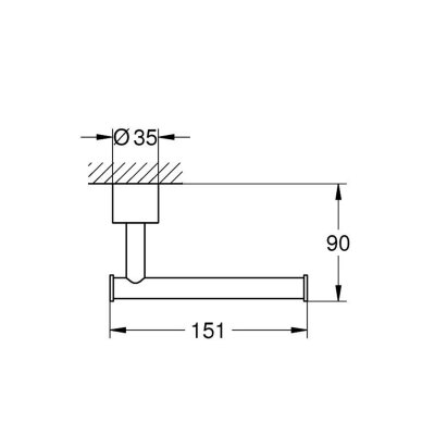 Grohe Spa Atrio Tuvalet kağıdı tutucusu (40891GL0) - 2