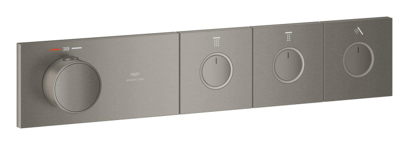 GROHE SPA — Grohtherm Aqua Tiles 3 Yollu termostat 106866AL00 Brushed Hard Graphite - 1
