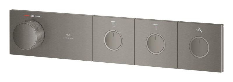 GROHE SPA — Grohtherm Aqua Tiles 3 Yollu termostat 106866AL00 Brushed Hard Graphite - 4