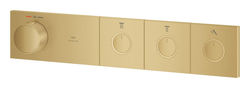 GROHE SPA — Grohtherm Aqua Tiles 3 Yollu termostat Brushed Gold Sunset 106866GN00 - 4