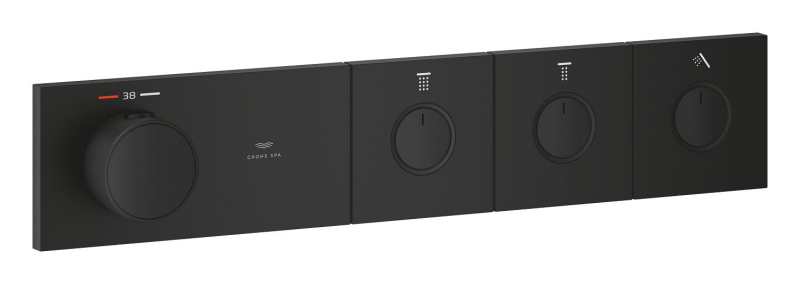 GROHE SPA — Grohtherm Aqua Tiles 3 Yollu termostat Phantom Black 106866KF00 - 1