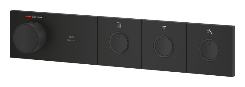 GROHE SPA — Grohtherm Aqua Tiles 3 Yollu termostat Phantom Black 106866KF00 - 4