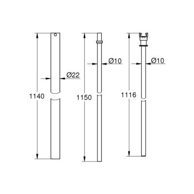 Grohe Tadilat/Yenileme İçin Duş Sistemi Borusu - 48053000 - 2