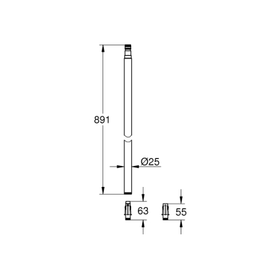 Grohe Tadilat/Yenileme İçin Duş Sistemi Borusu - 48498000 - 2