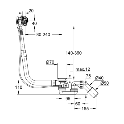 Grohe Talentofill Talentofill Küvet Tropleni - 28990Da0 - 2