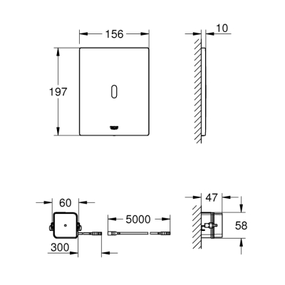 Grohe Tectron Bau E Fotoselli Kumanda Paneli - 39881KF0 - 2