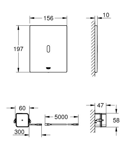 Grohe Tectron Bau E Fotoselli Kumanda Paneli - 39881SH0 - 5