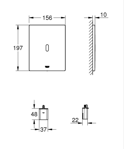 Grohe Tectron Bau E Fotoselli Kumanda Paneli - 39882KF0 - 5
