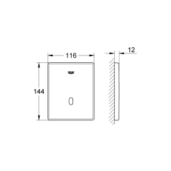 Grohe Tectron Skate Bluetooth Fotoselli Pisuar Kumanda Paneli - 37503000 - 2