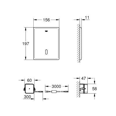 Grohe Tectron Skate Fotoselli Elektronik Kapak - 38393Sd1 - 2