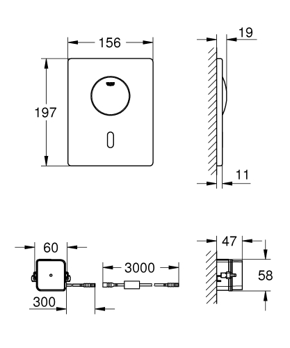 Grohe Tectron Skate Fotoselli Kumanda Paneli - 37419Sd0 - 3