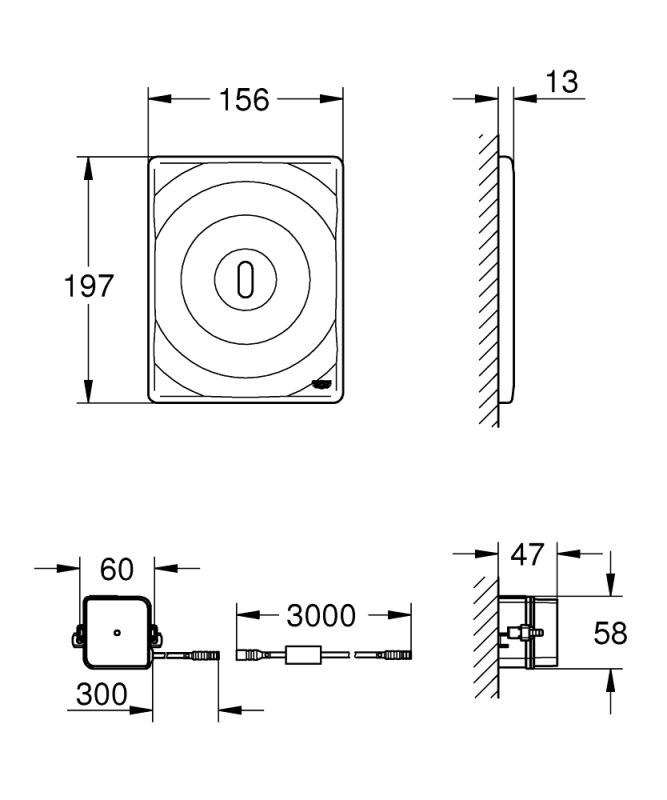 Grohe Tectron Surf Fotoselli Kumanda Paneli - 38699001 - 3