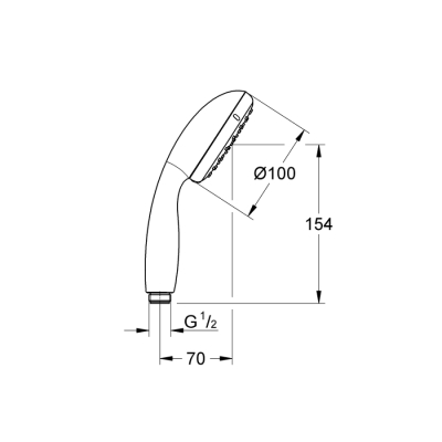 Grohe Tempesta 100 El Duşu 1 Akışlı - 27852001 - 2