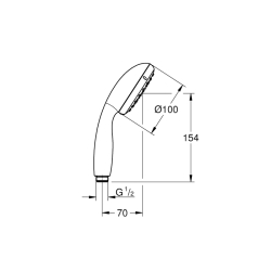 Grohe Tempesta 100 El Duşu 1 Akışlı - 27923001 - 2