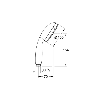 Grohe Tempesta 100 El Duşu 2 Akışlı - 26161001 - 2