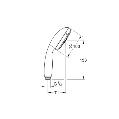 Grohe Tempesta 100 El Duşu 4 Akışlı - 28421002 - 2