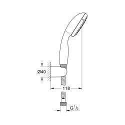 Grohe Tempesta 100 El Duşu Seti 2 Akışlı - 2780310E - 2