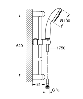 Grohe Tempesta 100 Sürgülü Duş Seti 4 Akışlı - 27795001 - 4