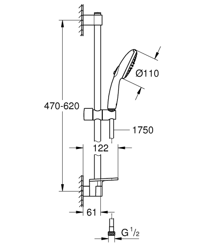 Grohe Tempesta 110 Duş Seti 2 Akışlı Rain,Jet - 27926003 - 4