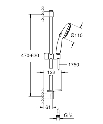Grohe Tempesta 110 Duş Seti 3 Akışlı Rain,Jet,Massage - 27600003 - 3