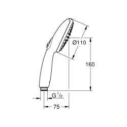 Grohe Tempesta 110 El duşu 2 akışlı (261612433) - 6