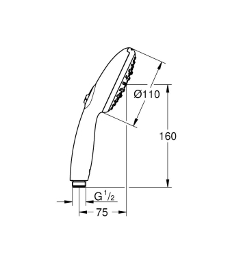 Grohe Tempesta 110 El Duşu 3 Akışlı Rain,Jet,Masaj - 28419003 - 3