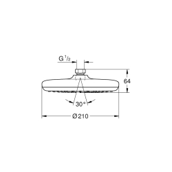 Grohe Tempesta 210 Tepe Duşu 1 Akışlı - 26408000 - 2