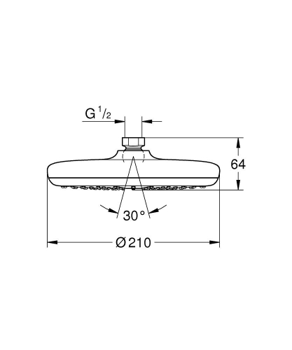 Grohe Tempesta 210 Tepe Duşu 1 Akışlı - 26409000 - 3