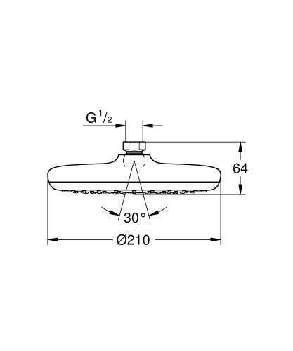 Grohe Tepe Duşu 1 akışlı Krom - 26410000 - 2