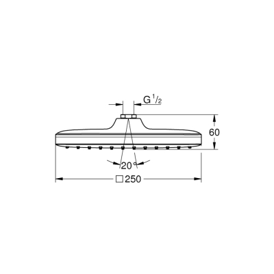 Grohe Tempesta 250 Cube Tepe Duşu 1 Akışlı - 26681000 - 2